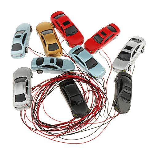 Preisvergleich Produktbild Hellery 10pcs Modellauto Metall Modell Auto Spielzeugauto Straßenlayout Zubehör - 1: 100