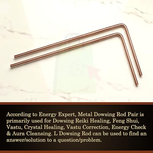 Image of Copper Dowsing Rods Pair | Diameter-8 MM | Energy Balancing | Aura Energy Checker | Feng Shui | Reiki | Dowser | Divining Rod | L-Rod | Only 2 Rods