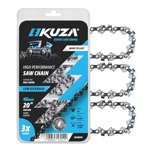 STIHL 20 Inch Chainsaw Chain 0.325" Pitch, 063" Gauge, 81 Drive Links, German Steel, 26RS 81 Fits Stihl (PRE 2023 .063" Gauge) MS291, MS271 Farm Boss, MS261-36390050081 and more (3 Chains)