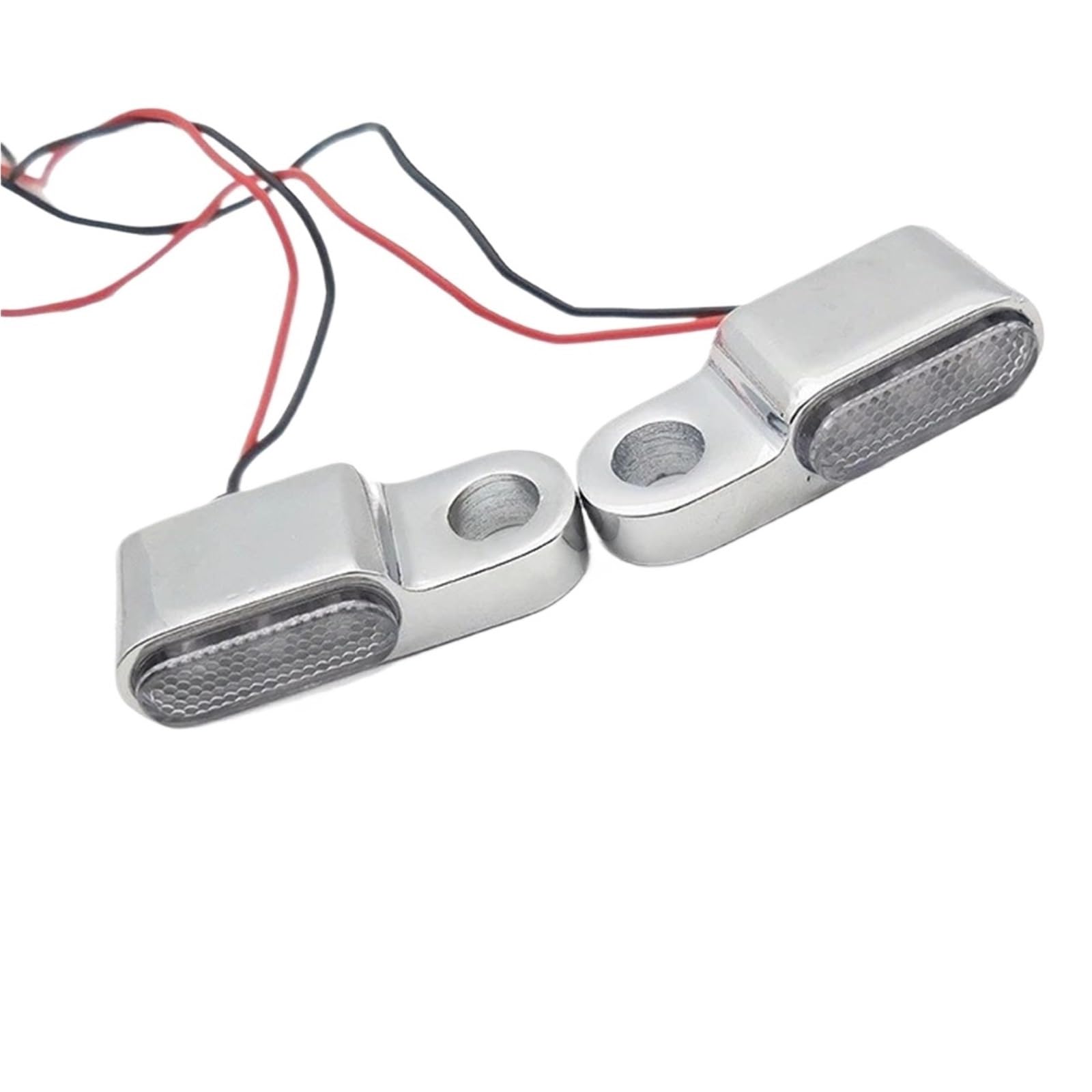 Luces de señalización Indicadores De Motocicleta Scooter 12 V | Indicadores de motocicleta Scooter de 12 V Luz de señal de giro(Black clear-L)