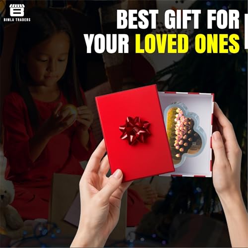 Image of Romantic 3D Tulip Night Light, Simply Elegant Flower Lamp with Wooden Base for Bedroom, Home Decor, Nursery (Tulip)