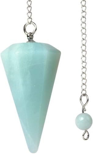 Justinstones - Dije de piedras preciosas con cristales de roca hexagonales en punta reiki chakra