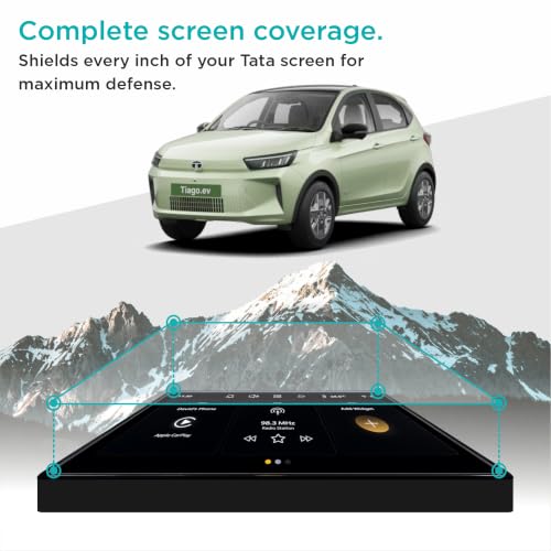 Image of SPARTAN SHIELD Screen Guard For TATA TIAGO EV 2026 Facelift || Pure+ || 8 Inch Infotainment Touchscreen Protector | Anti Scratch | Water Resistant | HD Clear | High Touch Sensitivity | NEW TataTiago Electric Car Display Accessories 2025+ [Not Tempered Glass] (2026 Facelift Tiago EV 8-Inch)