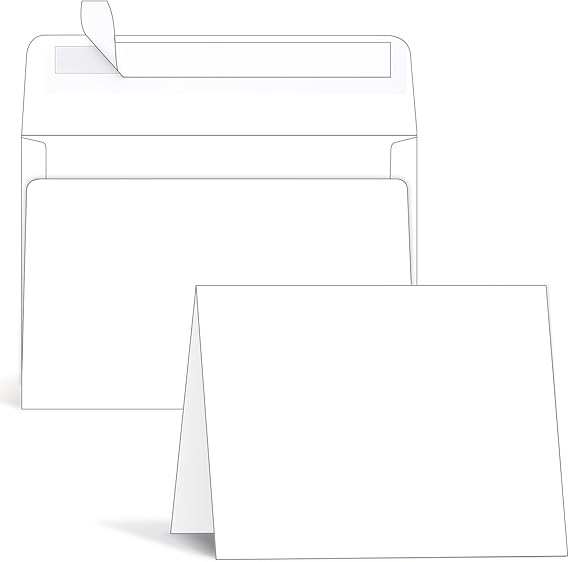 Ohuhu Blank White Cards & Envelopes A2 4.25 x 5.5