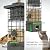 KRUOO Heavy Duty Metal Squirrel Proof Bird Feeder, 2.5LB Large Capacity, Weather Resistant, Easy Refill & Clean, Hanging Wild Bird Feeder