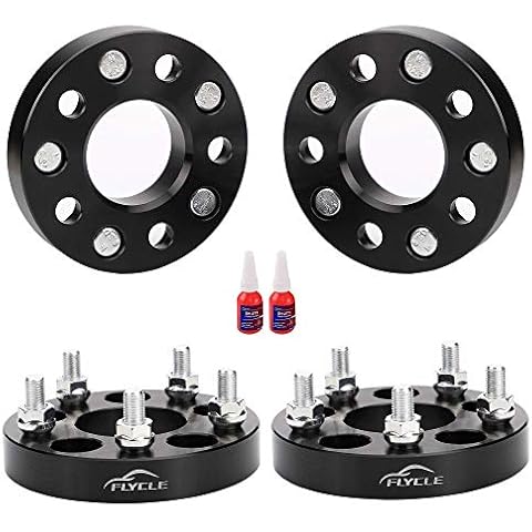 FLYCLE 1 inch 5x4.5 Wheel Spacers for TJ YJ XJ MJ KJ KK ZJ, 5 Lug 5x114.3mm Wheel Spacer for Wrangler Ranger Explorer Mustang Edge 1/2-20 Studs with 82.5mm Center Bore Cover