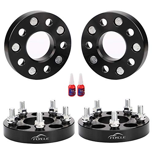 FLYCLE 1 inch 5x4.5 Wheel Spacers for TJ YJ XJ MJ KJ KK ZJ, 5 Lug 5x114.3mm Wheel Spacer for Wrangler Ranger Explorer Mustang Edge 1/2-20 Studs with 82.5mm Center Bore