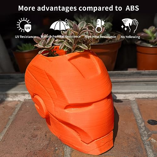 Image of ASA Filament 1.75mm, UV /Heat Resistant /Weather Resistant ASA 3D Printer Filament, Perfect for Printing Outdoor Functional Parts, Orange Filament 1kg(2.2lbs) Spool