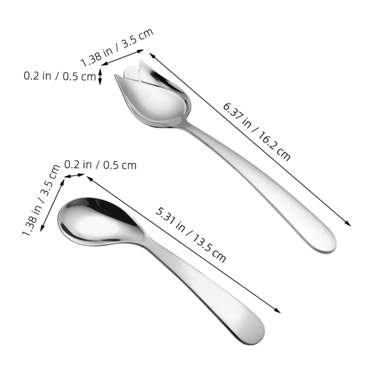 5 Series Codo Cuchara Tenedor Cucharón Cubiertos Para Discapacitados Para Adultos Anciano Forma Discapacidad Largo Pequeño Fácil Acero Inoxidable Plata 2 Piezas X 5