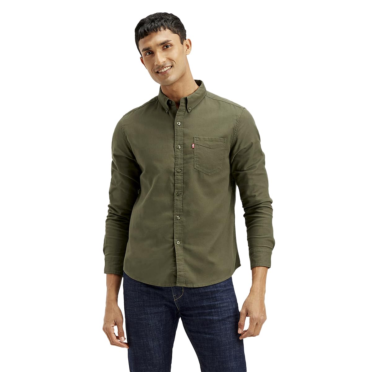 Men's Solid Slim Fit Button Down Shirt (0024S-0010_Green-image-42