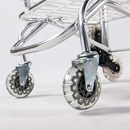 Einkaufstrolley aus Aluminiumlegierung, zusammenklappbar, für Treppensteigen mit 8 Rädern – Bild 7