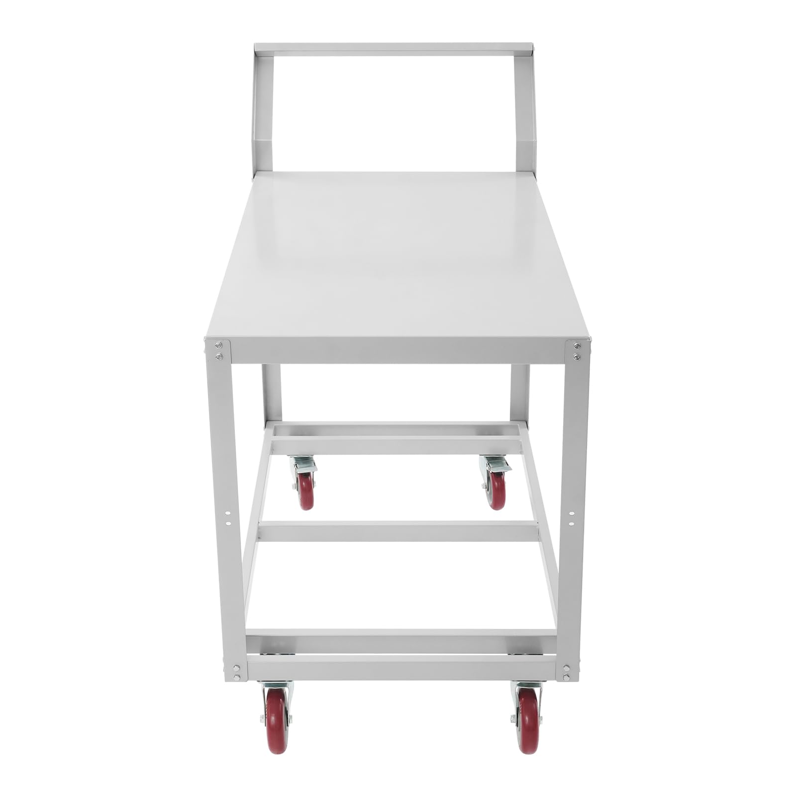 Carrello a rotelle in acciaio, portatile, da lavoro, da officina, con manico, capacità di carico 158,76 kg, tavolo da lavoro con ruote 89,91 x 59,94 x 106,43 cm