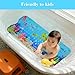 Secopad Bath Mat for Tub Non Slip, Machine Washable Anti-Slip Cartoon Baby Bathtub Shower Mat with Drain Holes and Suction Cups for Toddler & Kids (40 Inch x 16 Inch-Rectangular, Turtles)