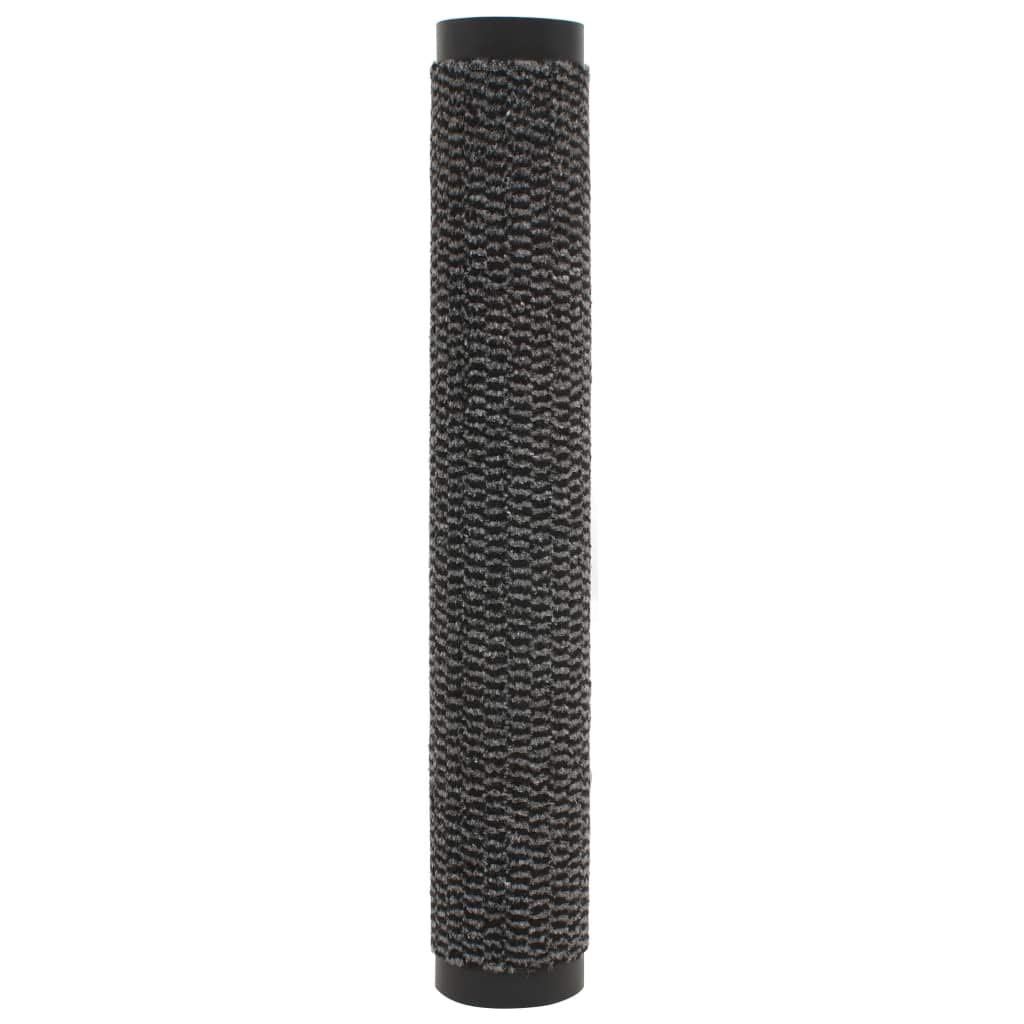 Schmutzfangmatten 2er Set rechteckig getuftet Anthrazit 90 x 150 cm, rutschfeste Eingangsmatten für Flur Diele Haustür Terrasse Garage, zum Abstreifen von Schuhen