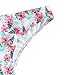 SweatyRocks Women's Bikini Set Ocean Floral Print Criss Cross Bathing Suit, Ocean, Large