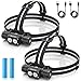 morpilot Linterna Frontal 2PCS Linterna Cabeza USB Recargable 1200 Lumens, 5 Modos, Alta Potencia, Ajustable de 180 Camping, Pesca, Ciclismo, Carrera, Caza, Escalada