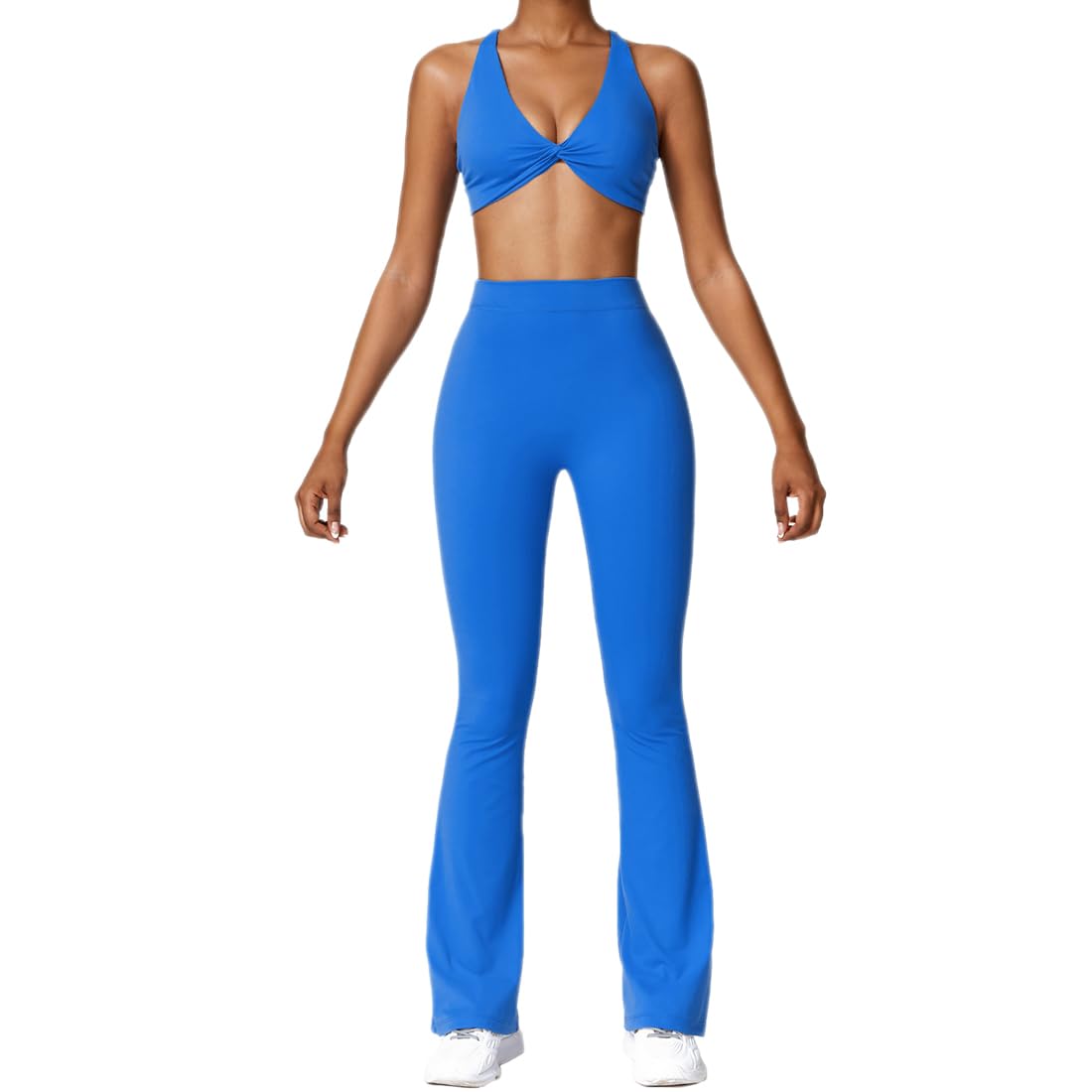 ABOCIW Womens Workout Sets 2 Piece Twist Front Strappy - View #4