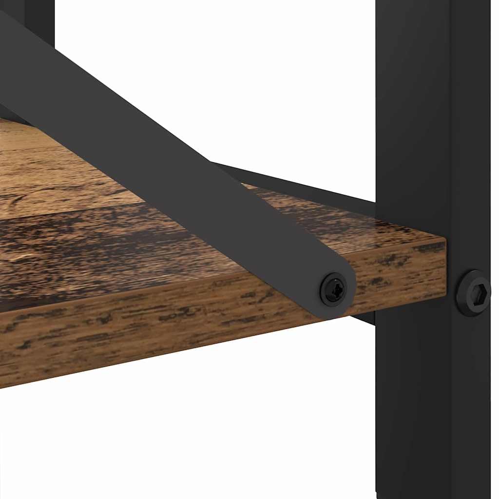 vidaXL Étagère Bois Ancien 80 x 30 x 85 cm Bois d'ingénierie, Étagère Industrielle Moderne, Rangement en étagères, déco pour Organiser ta Maison, Meuble Livre Libre
