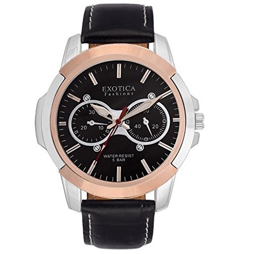 Exotica Fashions Analogue Black Dial Mens Watch (B01F5HEBDO) Amazon Price History, Amazon Price Tracker