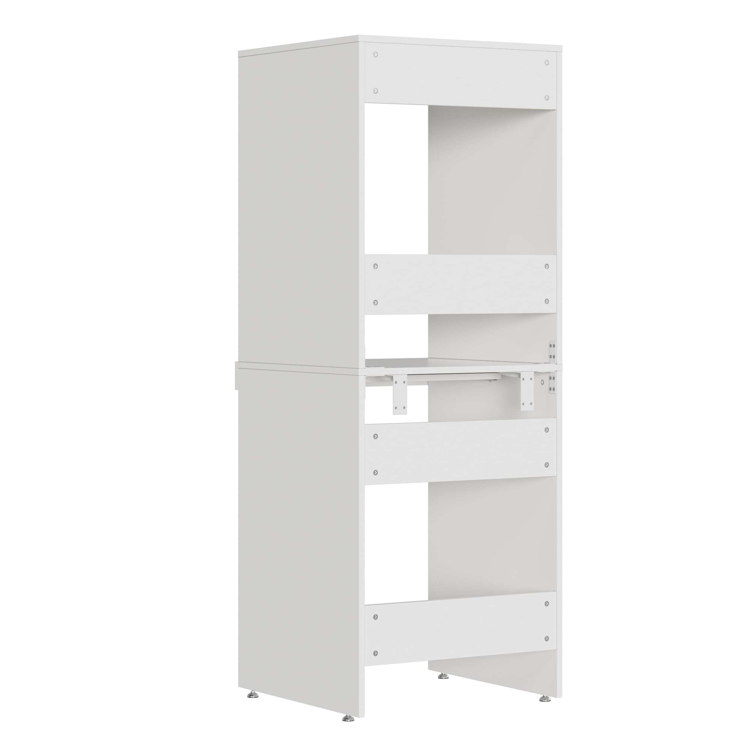 Waschmaschine Trockner Schrank mit Ausziehbrett, Waschmaschinenschrank-Überbauschrank für Waschmaschine & Wäschetrockner,Waschturm,180*65*66cm, Tragfähigkeit 100 kg,An der Wand befestigt,Zwei Pakete