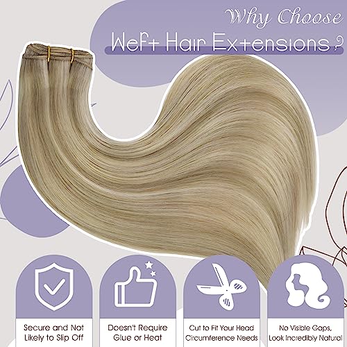 Image of Full Shine 20 Inch Weft Hair Extensions 105G Remy Hair Weft Sew In