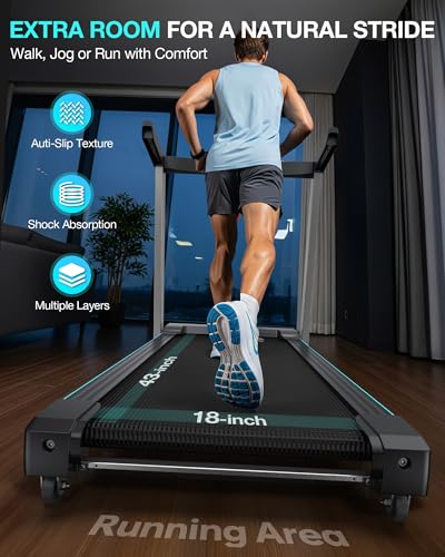 Image of WELLFIT 15% Auto Incline Foldable Treadmill, Heavy Duty Treadmills for Home | 400lbs Capacity, Voice Control, Bluetooth, Heart Rate Sensors,4.0HP Motor,Folding Running & Walking Pad for Seniors,Home Gym