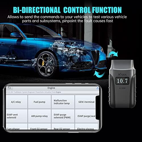 XTOOL Anyscan A30M Wireless BT OBD2 Scanner (NO Update Fee) for Android & iPhone, 2023 Newest Bidirectional Scan Tool with All System Diagnostics, 21 Services, ABS Bleed, Upgraded Ver. of A30, A30D
