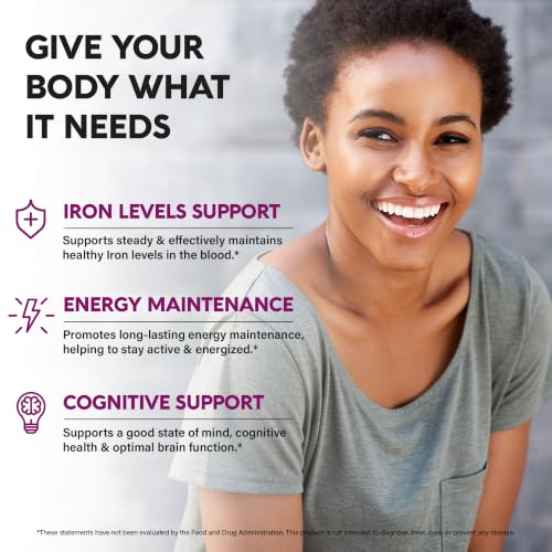 Image of Iron Supplement for Women - Iron 65mg (Ferrous Sulfate 325mg) - 60 Caps