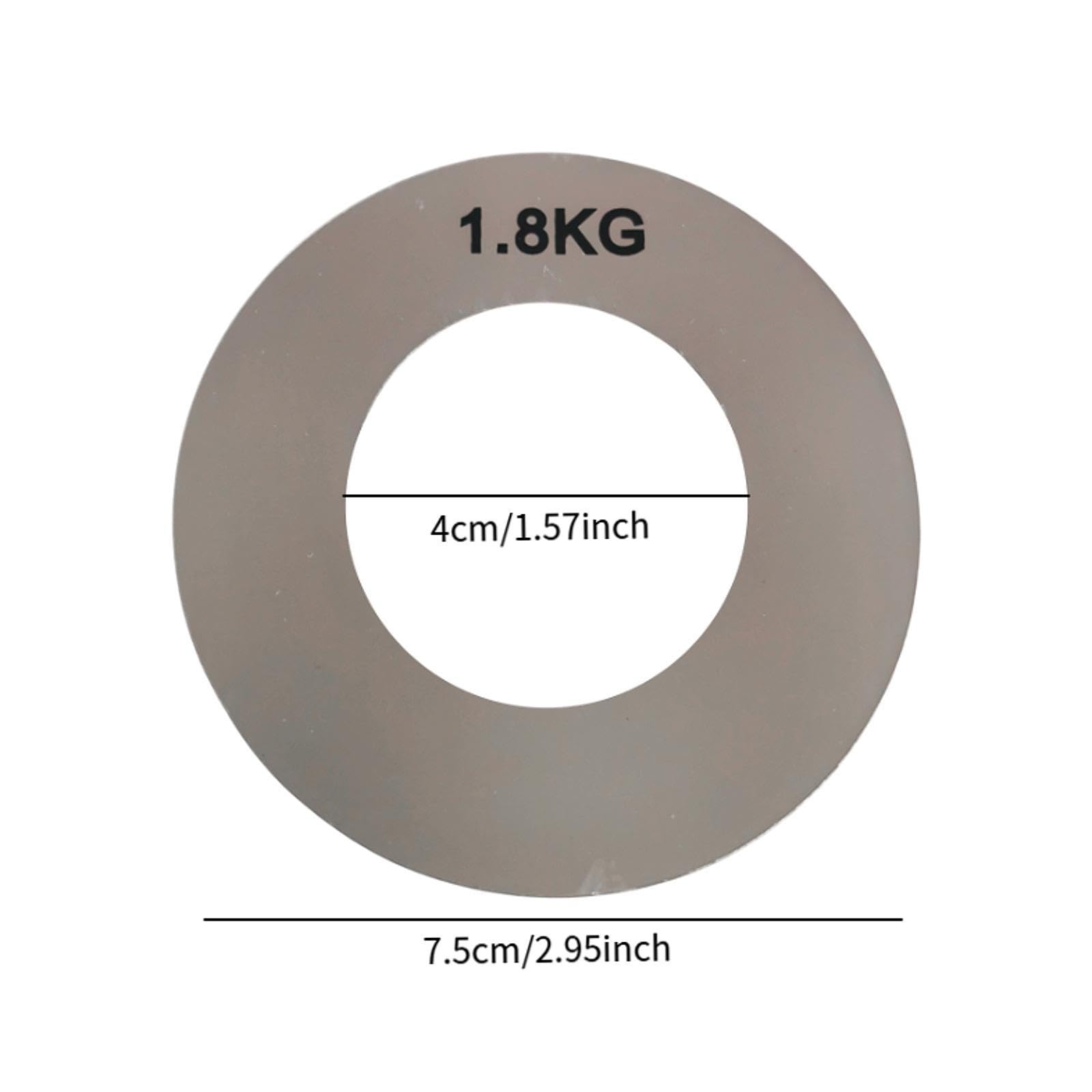 QSTDGVPW Micro Weight Plate Sticker, Kilogram Label, Portable Strength Training Barbell Plate Sticker Weight Identification Label, 1.8 Kg