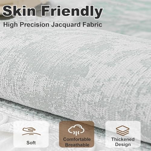 Tapis d'appui de fenêtre en chenille bleu 70x210 cm antidérapant