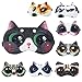 XiYee 8er-Set Schlafmaske Niedliche Augenbinde, 3D-Schlaf-Augenmaske, Süßes Tier, Katze, Hund, Schlafmaske, Weiche Und Flauschige Schlafmaske, für Reisen, Nickerchen, Yoga Und Schlaf in Der Nacht