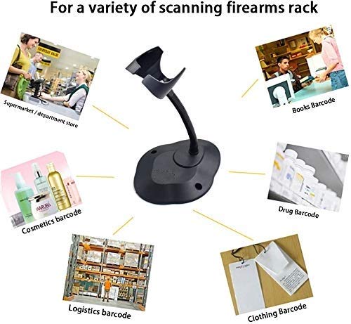 Adjustable Barcode Scanner Stand, Shonco Hands Free Barcode Scanning Bar-Code Reader Cradle Holder Adjustable Goose Neck Stand For Symbol Scanner Barcode Scanner Scan Gun Label Reader 2Pack #TOP6