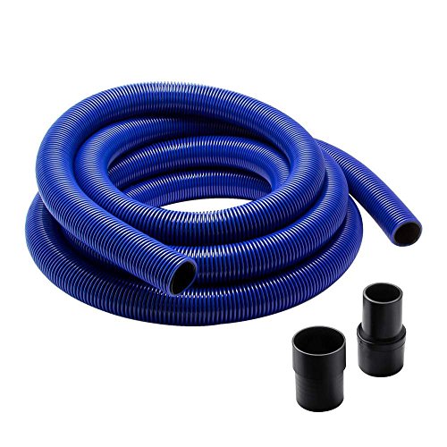 Extra-Long 20' Heavy-Duty Shop Vac Hose – Flexibility Vacuum Hose - Shop Dust Collectors for Woodworking Ideal w/Shop Vacuum Hose Reel – Helix Design, Polymer Dust Collection Hose w/Swiveling Ports
