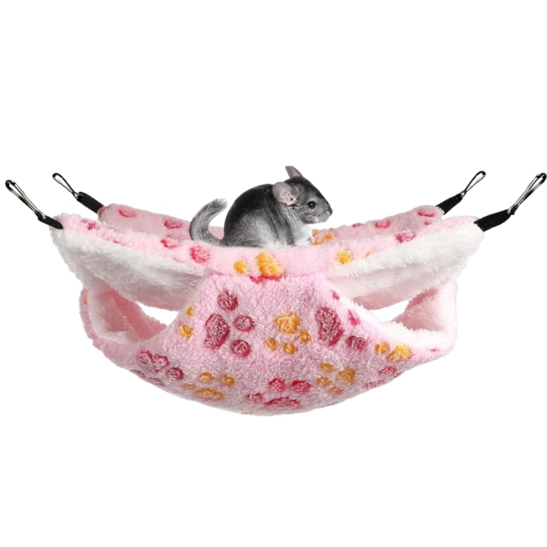 1 Pièce Hamac pour Cochons d'Inde et Petits Animaux, Doux et Chaud en Polaire, Accessoire pour Cage, Lit Suspendu pour Dormir, Rats, Furets, Hamsters (Étoile)