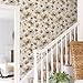 Floral Peel and Stick Wallpaper, Beige Yellow Watercolor Flower Contact Paper Peel and Stick for Bedroom Bathroom, Vintage Removable Waterproof Self Adhesive Wall Paper 118 x 17.3in, 14.4 sq.ft