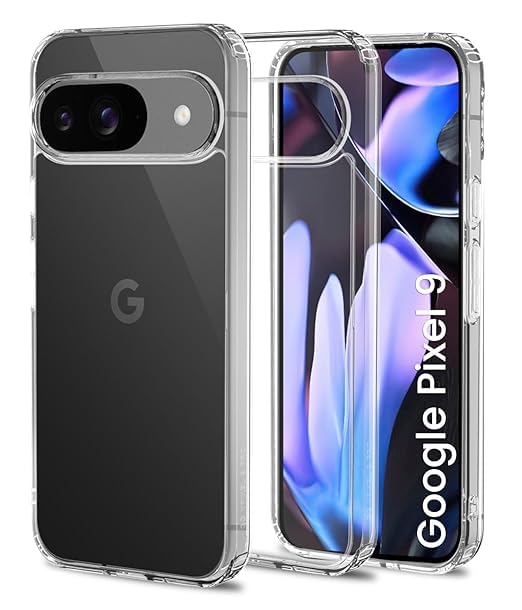 Image of JANAK RAJ Hard Crystal Clear Back Case Cover Compatible with Google Pixel 9 / Pixel 9 Pro 5G | Thin 100% Transparent Clarity Non Yellowing Ultra Light Weight Scratch Resistant Polycarbonate