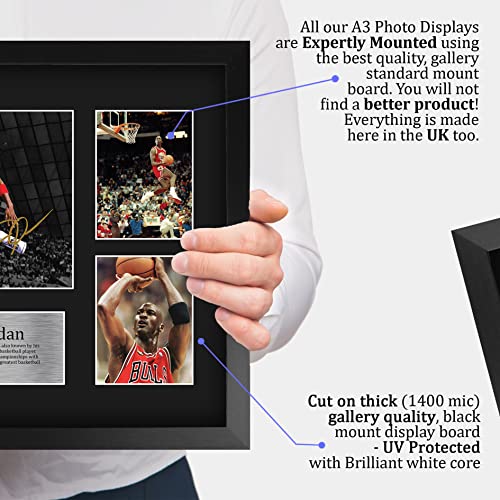 HWC Trading A3 FR Michael Jordan Gift Signed Large Framed A3 Printed Autograph Chicago Bulls Gifts Photo Display - Image 5