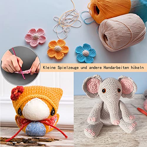 Image of thirei Tunisian Crochet Hooks Set, 11 Pieces, 27 cm, Multi-Colour, for Beginners to Professionals