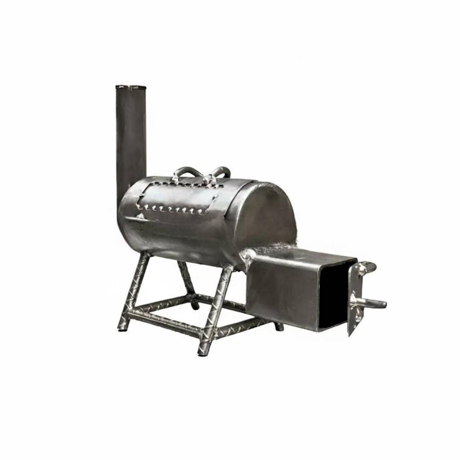 Barbecue Portatile da Tavolo Griglia Affumicatore Forno in Ferro Gusto Alla Formato Ridotto Struttura Spostabile con Fumo Offset Adatto per Feste tra Amici Cortili Terrazze Escursioni