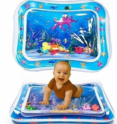 TOYTONIC Tummy Time Water Mat for Babies | Water-Filled Activity Mat | Sensory Play Gym for 6-12 Months | Newborn Baby E