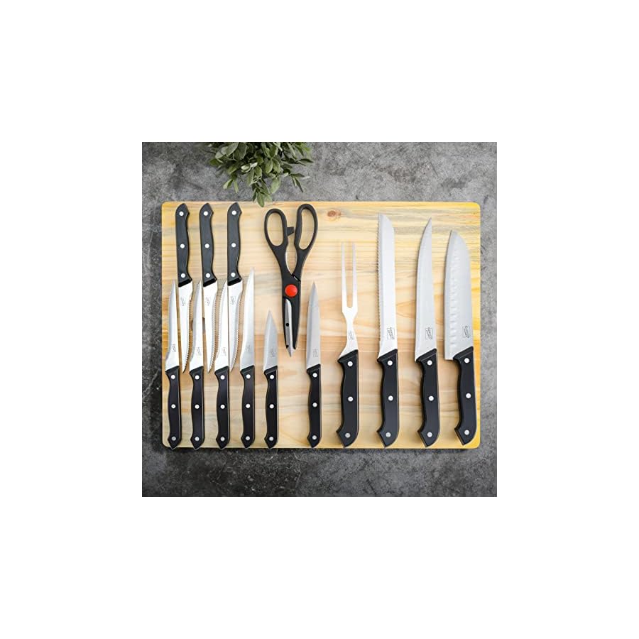 Gibson-Home-Wildcraft-Kitchen-in-a-Box-15-Piece-Cutlery-Set-WCutting-Board-Black Gibson Home Wildcraft Kitchen in a Box 15 Piece Cutlery Set W/Cutting Board, Black