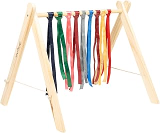 Rocking Potato Wooden Baby Activity Gym with Colorful Ribbons Hangings | Adjustable Heights and Safe Materials | Non-Toxi... Price In India