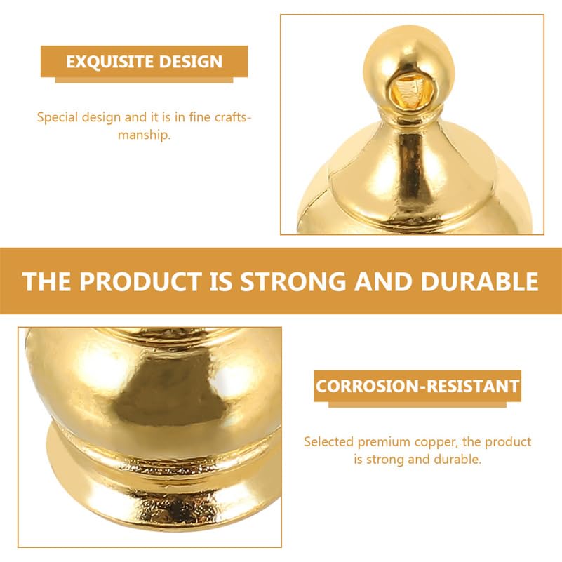 Image of Hemobllo Lamp Finials Set of 8 Electroplated Lamp Finial Caps for Table Lamps Chandeliers Porch Lamps and Diy Lighting Fixtures 0.86 Inch Light Knob Decor
