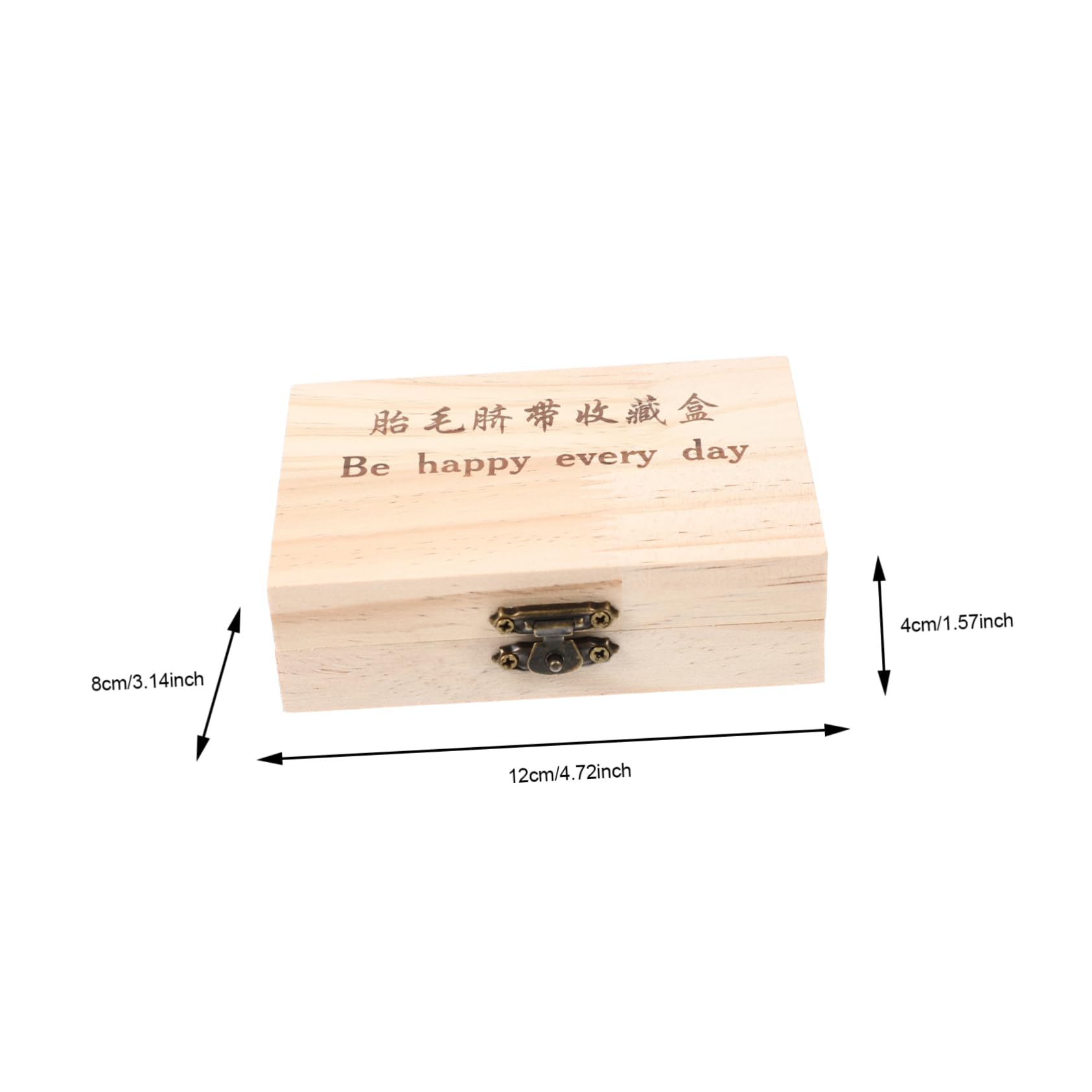 KONTONTY Wooden Fetal Hair Storage Box with Tooth Collection Bottles Keepsake Organizer for Newborn Hair and Teeth Compact Design with Buckle Closure for Safe Preservation