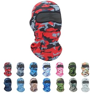 Pukavt 1-3 Pack Balaclava Face Mask, Ski Mask for Men Women, UV Protection Windproof Scarf for Motorcycle Snowboard Cycling