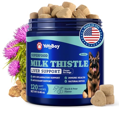Milk Thistle Liver Support Chews for Dogs – Soft Chews with NAC, ...