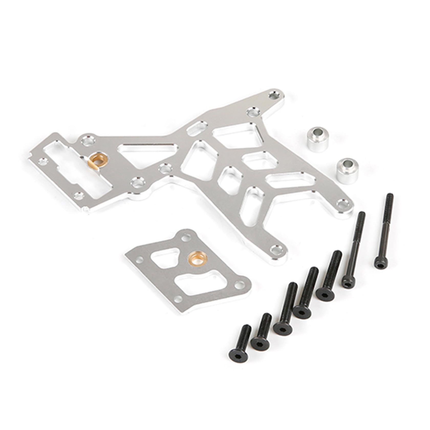 CNC Metal Thicken Rear Upper Connection Plate Kit for 1/5 HPI ROFUN KingMotor ROVAN Baja 5B 5T 5SC Rc Car Parts (Silver)