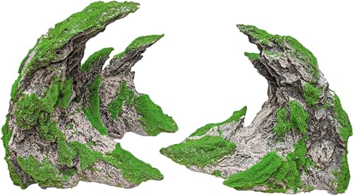 Novelsite Fish Tank Accessories, Aquarium Decorations, Scenery, Rock Ornaments - Create Aquatic Beauty with Premium Aquarium Decorations,17" W x 8.6" H x 5" D