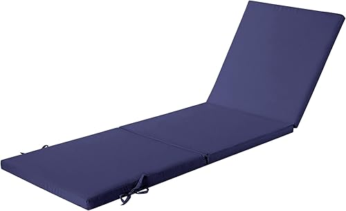 Miniatura 8 de 1 juego de cojines para silla de salón para muebles de exterior, cojín de espuma de 77 x 24 pulgadas para patio, piscina, jardín