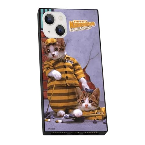 【なめ猫 囚人】 iPhoneケース NAMENEKO なめ猫 【iPhone13】 スマホケース ガラスケース スクエアケース ねこ ネコ なめねこ